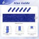 6 Pack Royal Blue Cheesecloth Table Runner 17x108 Inch Semi Sheer Boho Gauze Cheese Cloth Fabric Table Runners, for Wedding Party Baby Shower Birthday Home Decor Garden Farmhouse