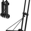 pack all Folding Luggage Cart, Heavy Duty Hand Truck with Wheels, Compact Trolley Cart for Home and Travel (Black)