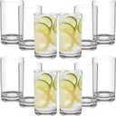 RLWY 17 Oz Acrylic Plastic Tumblers Set of 12, Clear, Shatterproof, BPA-Free, Dishwasher-Safe, Reusable Drinking Glasses for Kitchen, Poolside, Patio
