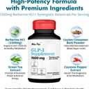 GLP-1 Supplement – High Potency Berberine HCl 1500mg with Ceylon Cinnamon, Green Tea & Cayenne Extract – Supports Appetite Control, Gut Balance & Metabolism – 90 Capsules (EXP 07/01/27)