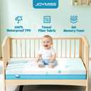 JOYMISS Memory Foam Crib & Toddler Mattress: Dual-Sided Soft Cribs mattresses for Waterproof - 52" x 27.6" x 5" - Breathable - Tencel Toddler Bed Mattress Fits Baby and Kids, 28 inches x 52 inches x 5 inches