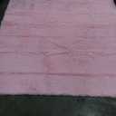 Shag Area Rugs for Bedroom Living Room, 115" x 97", Ultra Soft Fluffy Area Rugs for Dorm, Indoor Carpet Nursery Rugs for Kids Girls Room Home Decor,Pink