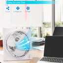 BLACK+DECKER 9-Inch Frameless Box Fan, Freestanding Desk Fan with 3-Speed Settings, Portable Fan for Home Office or Garage, BFB09W, White