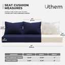 Outdoor 3-Seater Couch Cushions Set of 4, 72 x 24 Inches Deep Patio Cushion