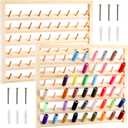 Tosnail 2 Pack 54 Spools Wooden Thread Holder, Large Racks, Wall Mount Storage Organizer for Sewing, Braiding and Embroidery