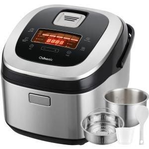 Rice Cooker 10 Cup Uncooked / 20 Cup Cooked,Induction Heating & Fuzzy Logic Technology,Electric Smart Rice Cooker With LCD Display,11 Multi Portable Rice Maker,Delay Timer & Auto Keep Warm