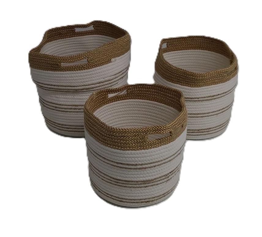 Storage Baskets for Organizing, Set of 3