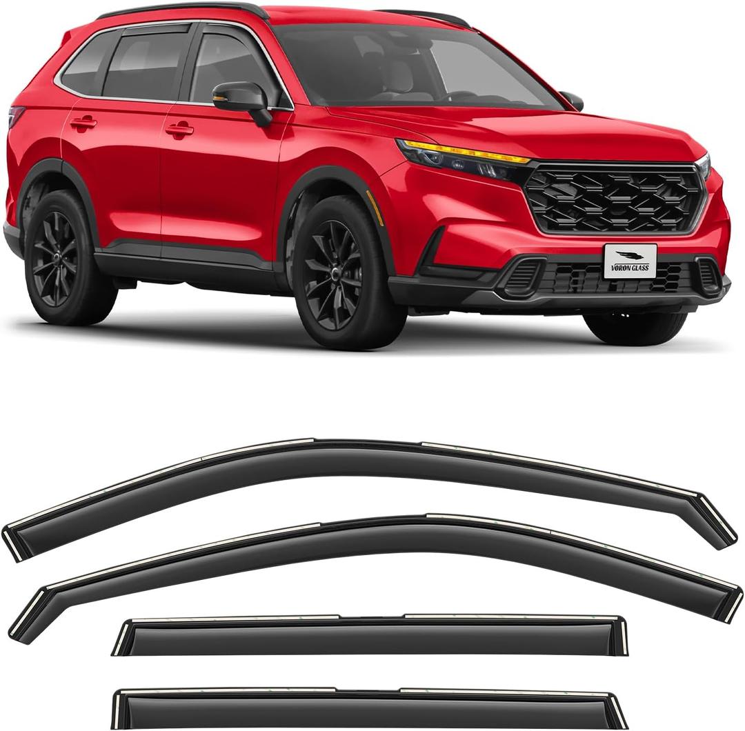 in-Channel Extra Durable Rain Guards for Honda CR-V (CRV) 2023-2025, Window Deflectors, Vent Window Visors, 4 Pieces - 200740