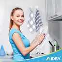 AIDEA Kitchen Towels, Absorbent Dish Towels for Kitchen, Soft Dish Cloth for Home, Multi-Purpose DishCloths for Household Cleaning and Drying, 11 x 11, 8 Pack (White/Grey)