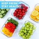 VERONES 5 Pack 36 OZ Glass Meal Prep Containers, Airtight Glass Lunch Containers Set, Glass Food Storage Containers with Lids,Exclusive of BPA, for Microwave, Oven, Freezer & Dishwasher Friendly,Grey