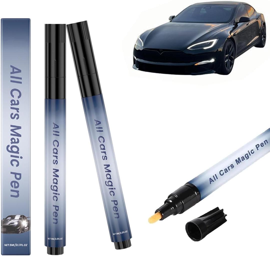 2PCS All Cars Magic Pen, Quick Fix for Scratches and Paint Dmg,Magic Car Scratch Removal Pen,Fits All Car Colors.