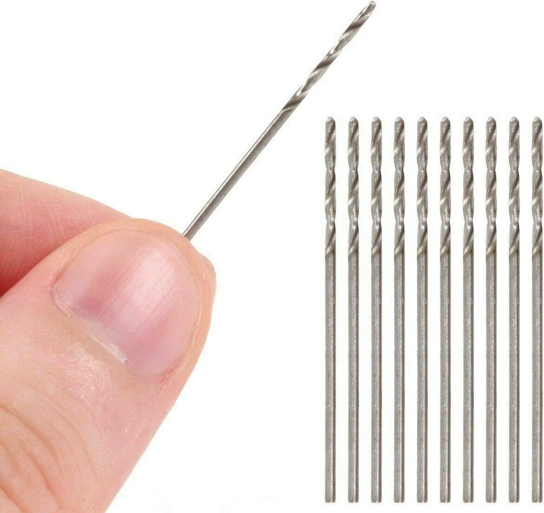 2 x 20 Pcs 0.5 mm HSS Micro Twist Drill Bit, Mini High Speed Steel Drill for Wood, Plastic, Soft Metal