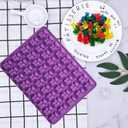 Gummy Candy Molds - 4Pcs Silicone Gummy Bear Molds for Kids With 2pcs Dropper,Non-stick and Bpa Free for Mini Candy Chocolate Gummies Baking