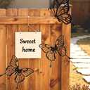 Large Butterflies Metal Wall Decor - 2 Pack Elegant Rust-Proof Butterfly Wall Art for Indoor & Outdoor - Farmhouse Living Room, Bedroom, Bathroom, Patio Decor, Unique Housewarming Gift Idea