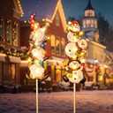 Tryme Solar Christmas Lights - Snowman Solar Lights Outdoor Gnome & Snowman Decorations, Garden Gifts for Yard, Lawn, Patio (white)