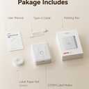 NIIMBOT Label Maker Machine Bluetooth Label Printer for School Home Office Organization, Wireless Mini Labeler D110 Upgraded Version, Label Machine with Label, White