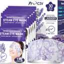 30 Packs Lavender Steam Eye Mask - Heated Eye Mask for Dark Circles and Puffiness Warm Eye Mask for Dry Eye Mask Relief Eye Fatigue Headache Hot Sleep Eye Mask for Disposable Moist Heat Eye Compress
