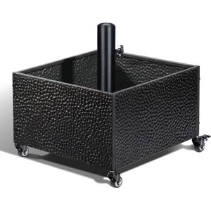 SUNNYPARK Heavy-Duty Metal Umbrella Base Stand with Wheels, 150lb Capacity Portable Fillable Planter for Patio, Outdoor, Garden, Poolside, Yard & Lawn
