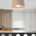 Ceiling Light Fixture, Hallway Ceiling Light with Gold Plate and Matte Black Shade, Modern Simple Style Porch Light Fixtures Semi Flush Mount (Brown)
