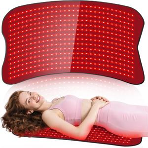 Red Light Therapy for Body, 31.5'' 24'' Eligible Red Light Therapy Pad, Dual Chip Grade 420 LEDs 660nm & 850nm Light Therapy Mat with Timer Remote Control