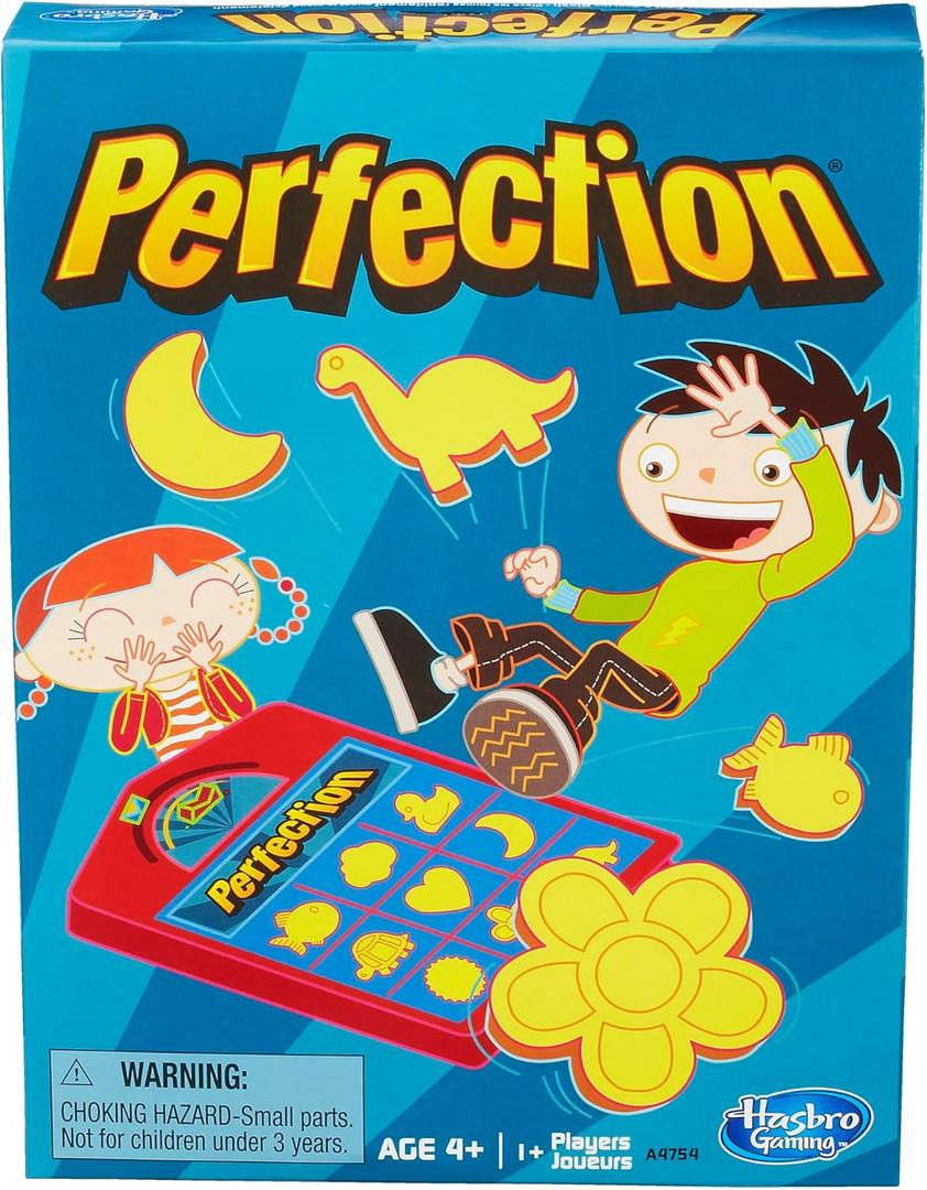 Hasbro Gaming Perfection Game for Kids | Popping Shapes and Pieces | Preschool Board Games for Clasroom | Back to School Gifts | Ages 4+ 
