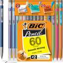 BIC Mechanical Pencil Variety Pack, Number 2 Mechanical Pencils With Erasers, Fine Point (0.5mm), Medium Point (0.7mm) and Thick Point (0.9mm), 60 Count, Bulk Mechanical Pencils for School or Work