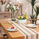 Briful Table Floral Arrangement Centerpiece, Artificial Flowers in Wooden Vase, Flower Plants Centerpieces for Tables, Farmhouse Table Decor, Living Room Dining Coffee Table Shelf Decor