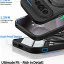 360Spin Magnetic Stand Case for Pixel 10 Pro XLFit for MagSafe & Pixelsnap Cover with Ring HolderCrystal Clear Camera Protection Phone Google 10 Pro XL Cases - Black