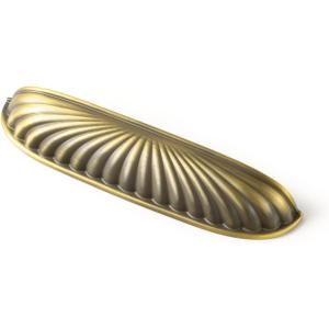 Goo-Ki 5'' (128mm) Hole Centers Brushed Bronze Cabinet Pulls,Accessible Luxury Zinc Alloy Din Cup Cabinet Pulls with Retro Style,6 Pack