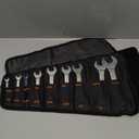 HORUSDY Thin Wrenches Set | SAE | 9-Piece | Including 1/4" - 1" | Bike Wrench Set | Thin Open End Wrench Set with Rolling Pouch