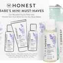 The Honest Company Babe's Mini Must Haves Gift Set | Travel Size Hypoallergenic Lavender Bathtime Essentials | Shampoo + Body Wash (2 fl oz), Face + Body Lotion (1 fl oz), Bubble Bath (2 fl oz)
