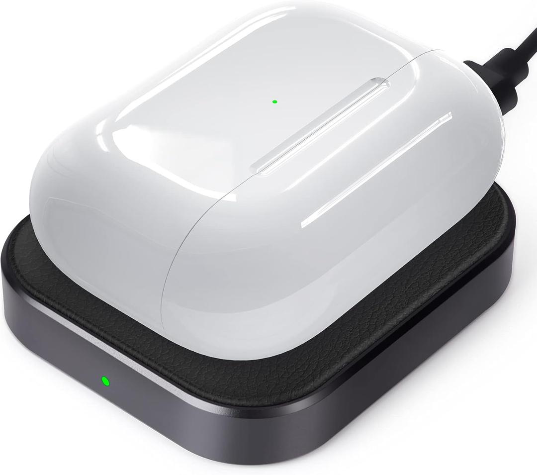 Airpods Pro Charger, Wireless Charger for AirPods Pro 2, AirPods Pro 1, AirPods 4 (with ANC), AirPods 3, AirPods 2, AirPods Wireless Charging Station (No AirPods Included), Black