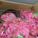 Artificial Cherry Blossom Trees - Fake Flower Background Walls with Simulated Peach Branch and Rattan Design - for Indoor Ceiling Air Conditioning Pipe Ornamental(Pink)