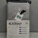 100% Blackout Shield Linen Blackout Curtains for Bedroom 108 Inches Long, Back Tab/Rod Pocket Living Room Drapes, Thermal Insulated Blackout Curtains 2 Panels Set, 50" W x 108" L, Grey