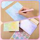 320 Packs Watercolor Stationery Paper and Envelope Set, (100 Double Sided Stationary Writing Papers+100 Matching Envelopes+120 Round Dot Sticker) 10 Design, Pen Pal Supplies (5.5 x 8.25 Inch)