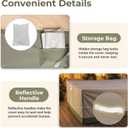 BPS Patio Furniture Cover for Outdoor Table and Chairs, 600D Waterproof and Anti-UV Patio Sectional Set Cover for Outside General Purpose Furniture, 140''L x 88''W x 32''H