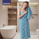 Ecolook 6 Piece Bath Towel Set,100% Cotton,Includes 2 Bath Towels 55x28 Inch,2 Hand Towels,2 Washcloths,Soft,Highly Absorbent & Quick Dry for Bathroom, Spa, Gym,Shower and Daily Use,Blue
