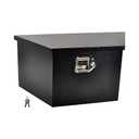 FGJQEFG 26 Inch Black Steel Utility Trailer Tongue Tool Box Wide Utility Trailer Tongue Toolbox RV Storage OrganizerTrailer Storage Tool Box With Lock & Keys (26"X13.3"X12")