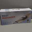 Lower Back Massager with Heat, Back Stretcher for Lower Back Pain Relief and Decompression, Spine-Smoothing Quadruple Fusion Back Massager, Lumbar Traction Device with Rocking Stretch & Height Adjust