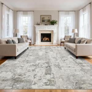 GarveeHome Large Area Rugs 10x14 for Living Room, Neutral Abstract Washable Rug Modern Non Slip Floor Mat Carpet Indoor Beige Accent Rug for Bedroom Dining Room Playroom Nursery Home Decor