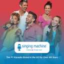 Singing Machine Portable Karaoke Machine for Kids, Plush Toy Backpack with Microphone - The Sing Along Crew, Big Pand (Black & White) - Built-In Karaoke Speaker with Songs, Sound Effects, & Recorder