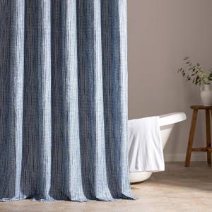 SLEEP ZONE Blue Shower Curtain Waterproof Curtains for Bathroom Decor Bathtub Geometric Shower Curtain 72" 72"