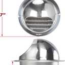 A-KARCK 6 inch Air Vent Extractor 304 Stainless Steel, Wall Mount Bull Nosed Air Soffit Vent with Built-in Screen for Office Kitchen Bathroom