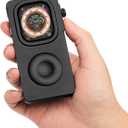 Aluminum Alloy Case for Apple Watch 49mm 44mm 45 46 42 40 41mm-Turn Your Apple Watch into a Smartphone,Retro iPod Style Metal Protective Cover with Click Wheel (Black, 49mm- Ultra 3 2 1)