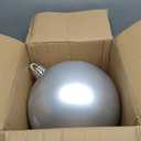 Threan 12 Inch Silver Matte Large Christmas Ball Ornament