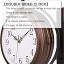 BESTIME 66264A 16-Inch Double Sided Metal Wall Clock with Antique Red Copper.Sturdy Frame,Easy Read,Garden,Home Dcor,Indoor,Outdoor,Farmhouse,Yard,Station,Office,Photography Props., Large