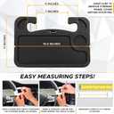 EcoNour 2 in 1 Car Steering Wheel Desk | Tray for Laptop Car Mount with Pen Holder | Desk Console for Car | Food Tray for Eating with Drinks Holder | Multipurpose Travel Car Accessories