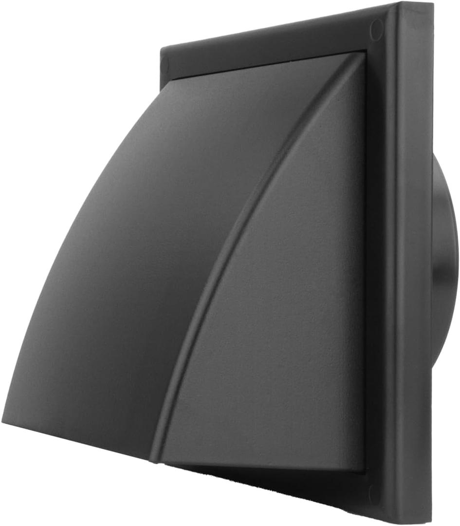 4-Inch External Extractor Wall Vent Cushioned Non Return Flap (4-Inch 100mm)