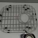 2Pack Sink Protector Grid 13"x16"and 11.2"x14.5", 304 Stainless Steel Sink Protectors for Kitchen Sink, Rust Resistant Metal Kitchen Sink Grid with 2Pack Sink Strainers (Rear Drain/4Pack)