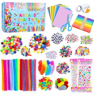 Itopstar Arts and Crafts Supplies Kit Craft Set for Kids-Art Supplies Kids Art Supplies Great for Preschool, Homeschool and Kindergarten DIY Crafting Projects-1500pcs+